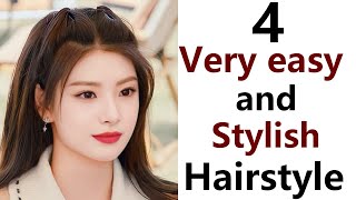 4 best easy amp stylish hairstyle  new hairstyle [upl. by Geoffry]