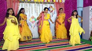 Haldi dance caremoni। Boron dala saja ulu de sakh Baja। bengali heldi dance। viralvideos haldi [upl. by Aketahs]