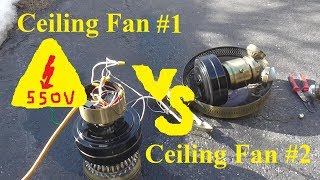 Ceiling Fan Vs Ceiling Fan Overvoltage Competition [upl. by Berkow]