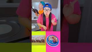 Frozen cake VS Egg ice cream challenge🍨 funny shorts by Ethan funny family [upl. by Savart]