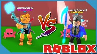 Lightning Hammer VS Mythical Scythe  Roblox Mining Simulator [upl. by Hajan]