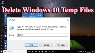 Delete Temp Files in Windows 10 Using Run [upl. by Ingra]