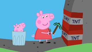 Peppa Pig Plays Minecraft in Real Life Cartoon parody [upl. by Chris544]