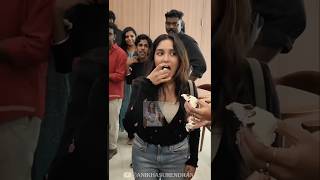 Anikhasurendran cutely eats cake 🥹♥️🫂 anikhasurendran trending shorts reels shortsfeed [upl. by Yaakov648]