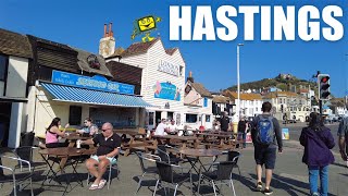 HASTINGS UK 2021  Hastings Old Town George Street Seafront amp RockANore  4K Walk [upl. by Odel]