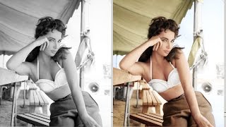 How to colorize a black and white photo with Photoshop [upl. by Areehs]