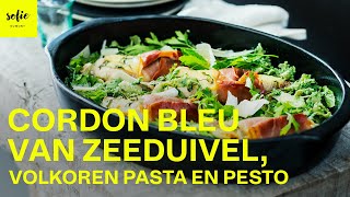 Smaakvolle pasta pesto met cordonblue van zeeduivel  Sofie Dumont [upl. by Putscher]