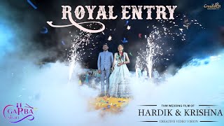 ROYAL GARBA ENTRY  HARDIK amp KRISHNA  RAMGADH  CREATIVE VIDEO JUNAGADH [upl. by Etnaud]