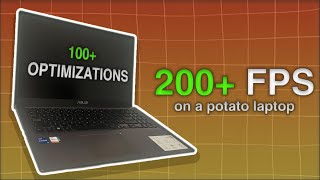 100 Fortnite PC Optimizations on a Potato Laptop [upl. by Kellda940]