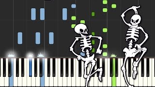 Spooky Scary Skeletons  Piano Cover with Midi  Sheet Music Spook Warning [upl. by Annayek]