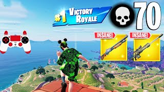 70 Elimination Solo Vs Squads Gameplay Wins Fortnite Chapter 5 Season 2 PS4 Controller [upl. by Ihskaneem]