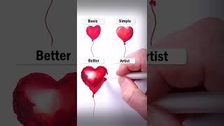 Draw Balloons art drawing shorts balloon heart howtodraw easydraw [upl. by Buckler457]