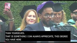 Kendrick Lamar gave an inspirational speech at Compton College’s 2024 Commencement✊ [upl. by Zeiger]