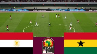 Egypt 2 vs 2 Ghana 2024 CAF Africa Cup of Nations Full match  Video game simulation PES 2021 [upl. by Anitra488]