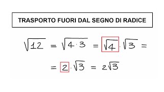 Radicali Trasporto Fuori dal Segno di Radice Argomento Numerico Lezione in Classe [upl. by Eselehs784]