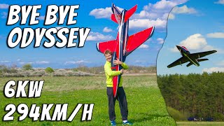 Odyssey Last flight  SOLD 16s 6kW 294kmh 10kg JETFAN120 PRO Graphene battery TOPRC Jet Sound [upl. by Island]