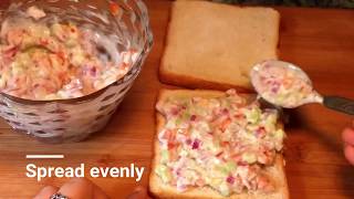 Mayonnaise Sandwich Recipe  Grilled Mayo Sandwich Recipe  Simple and Easy Sandwich recipe [upl. by Iinden]