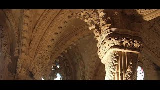 Apprentice Pillar With Music On History Visit Rosslyn Chapel Midlothian Scotland [upl. by Mira126]