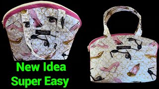 How To Make A Cute Zipper HandbagPouch With New Method  Easy DIY Sewing Tutorial For Beginners [upl. by Silvers]