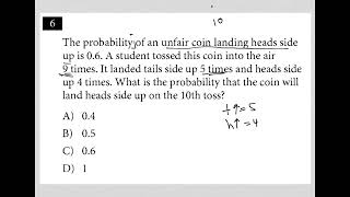 The probability of an unfair coin landing heads side up is 06 A student tossed this coin into [upl. by Welby]