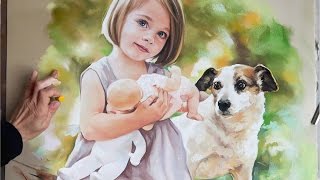 Pastel portrait big size soft pastel portrait [upl. by Kurys80]