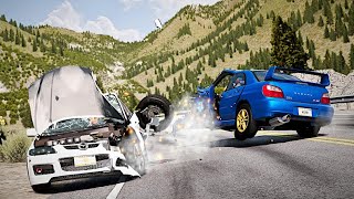 BeamNG Drive  Overtaking Car Crashes 27 [upl. by Nehcterg33]