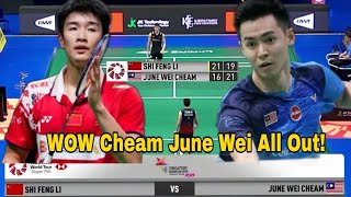 WOW Cheam June WeiMAS vs Li Shi FengCHN  All OutCheam keluarkan Seluruh kekuatannya [upl. by Kinemod]