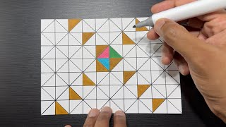 How Drawing Congruent Shapes by Combining Squares amp Right Triangles  Geometric  Easy Clever Steps [upl. by Medor]