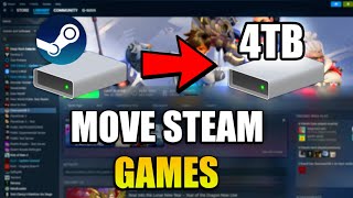 How To Move Steam Games to Another Hard Drive 2024 Tutorial [upl. by Anaeda792]