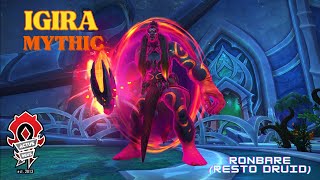 IGIRA MYTHIC Amirdrassil Raid 102  Ronbare H Resto Druid POV Top Heal Gameplay with wclogs [upl. by Fortunio951]