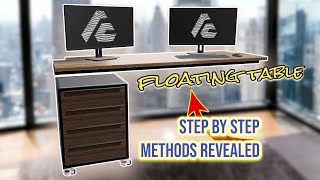 Floating Desk Setup  Aluminum Extrusion Drawer Cabinet [upl. by Aileahcim]