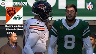 Madden NFL 25 Chicago Bears vs New York Jets Simulation 2024 Full 15 Minute Quarters Game Play [upl. by Ursola]