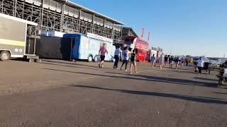 Timelapse of the walk from Windmill farm campsite to Silverstone circuit F1 weekend 2021 [upl. by Adnarim470]