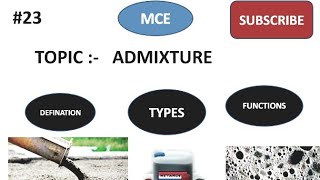 WHAT IS ADMIXTURE DIFFERENT TYPES OF ADMIXTURE AND THERE FUNCTION amp USESMISSIONCIVILENGINEERING [upl. by Yesnil326]