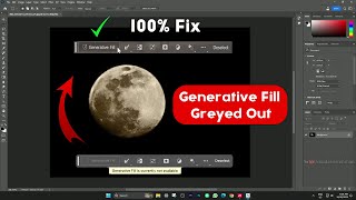 Generative Fill Option Disabled in Adobe Photoshop  Generative Fill Greyed Out Fix [upl. by Danby]