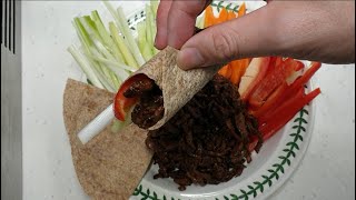 Savory Pork Wraps ChineseStyle Jjajang Tacos  Asian fusion Chinese cuisine Tortilla wraps [upl. by Lladnew]