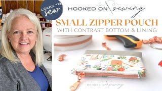 Sew a Small Lined Zipper Pouch  Beginner Sewing Tutorial  Learn to Sew  Janome 8200QCP [upl. by Zachery]