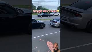 Charger gets rear ended explore charger cops shorts ytshorts trending automobile reaction [upl. by Spear]