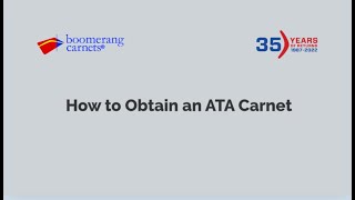 ATA Carnet  How to Obtain an ATA Carnet [upl. by Claiborn]