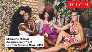 Mickalene Thomas Addresses Femininity Race and Beauty in quotLes Trois Femmes Deuxquot [upl. by Akiehs]