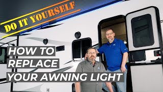 How to replace RV LED Awning Light StripDoItYourself [upl. by Enelyak]