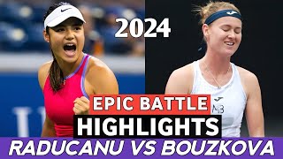 Emma Raducanu vs Marie Bouzkova Epic Match Highlights Today  Tennis 2024 [upl. by Arraik556]