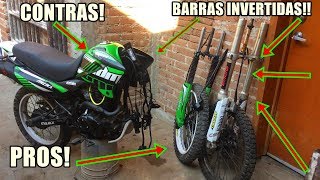 ITALIKA DM200 CON BARRAS INVERTIDAS  PERFECTO PARA EL ENDURO  COMO PONER BARRAS INVERTIDAS [upl. by Niabi]