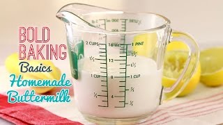 How to Make Homemade Buttermilk Substitute  Gemmas Bold Baking Basics Ep 8 [upl. by Oivalf440]