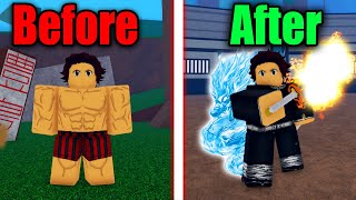 I Became HINOKAMI TANJIRO KAMADO In This Roblox Demon Slayer Game [upl. by Quartana]