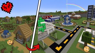 I Transformed a Village in Hardcore Minecraft [upl. by Sualk]