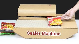 How To Make Mini Bag Sealing Machine From Cardboard  DIY Sealing Machine [upl. by Anazus]