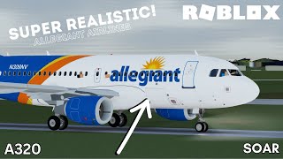 Allegiant Virtual  A320  Economy  ROBLOX SOAR [upl. by Eki879]