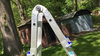 Werner 22 Foot MT Multi Position Adjustable Ladder Unboxing and Review [upl. by Maisie934]