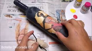 Como hacer Botella Decorada  DIY 2 [upl. by Costello]